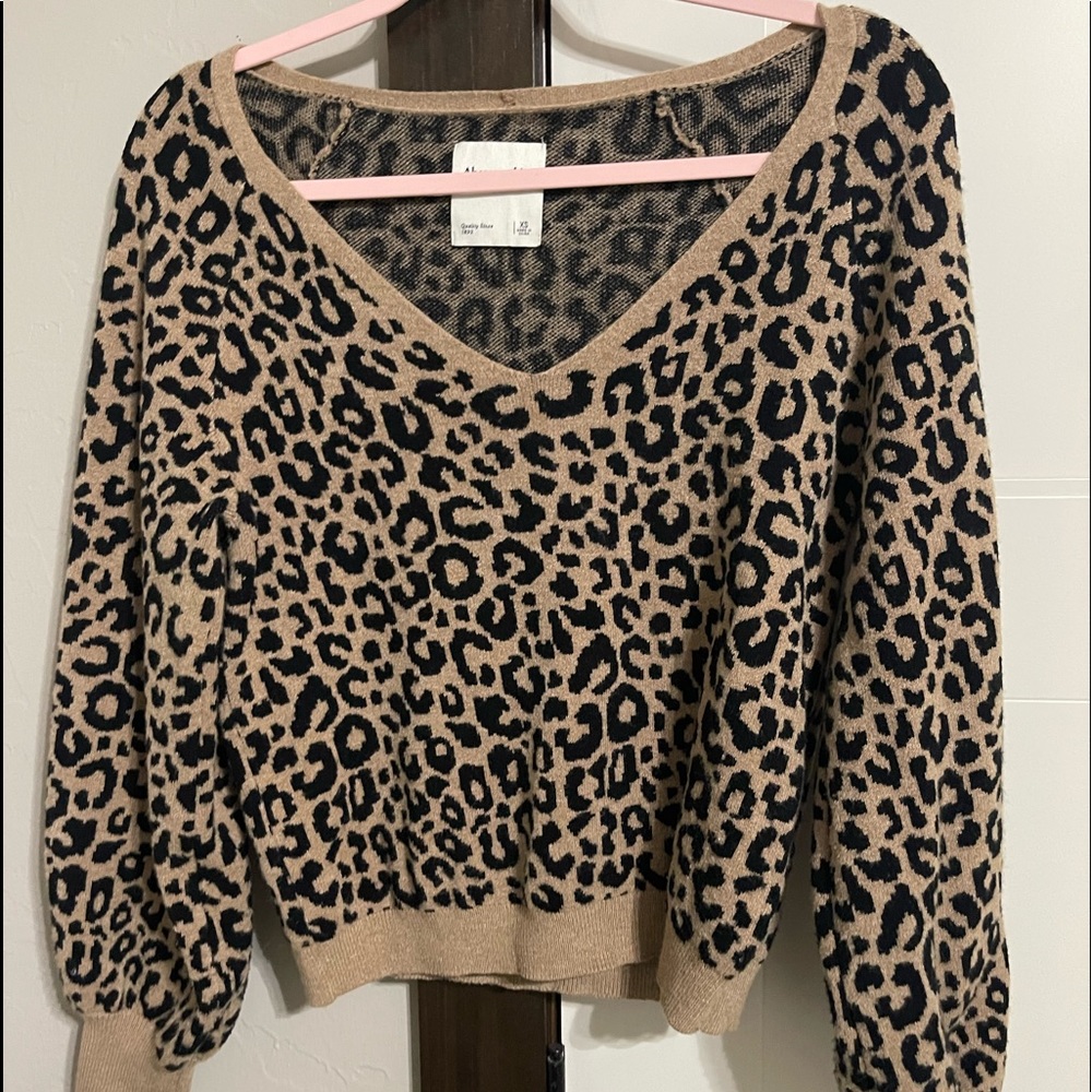 Abercrombie and Fitch v neck cropped sweater